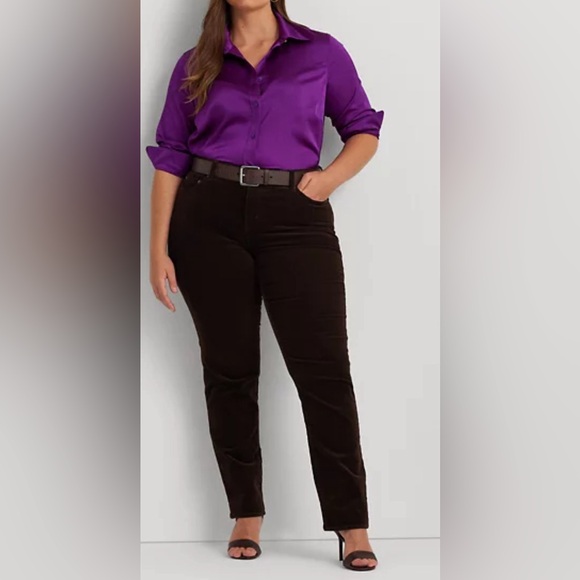 Ralph Lauren Classic Fit Satin Charmeuse Shirt NWT 1X - Picture 3 of 10